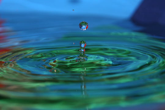 Tropfen gr�n blau