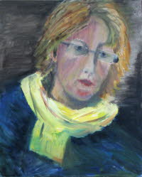 2012  Selbstbildnis mit gelbem Schal 50x40 �l