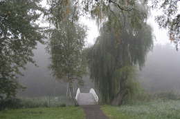 Seebr�cke im Nebel