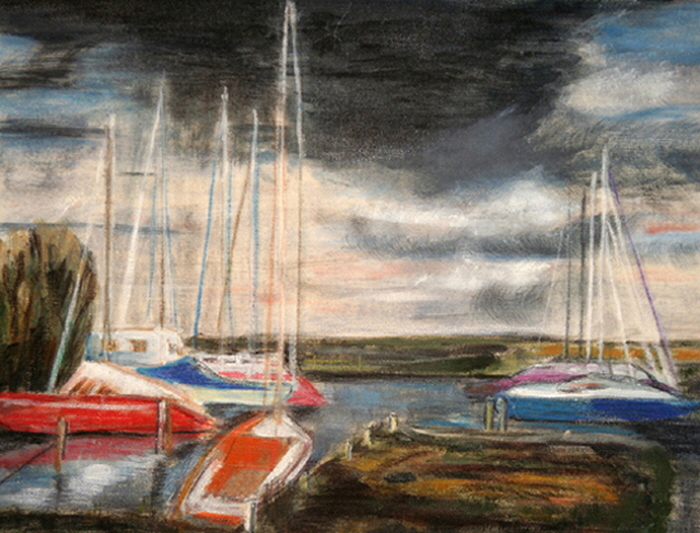 Seegelboote-im-Hafen