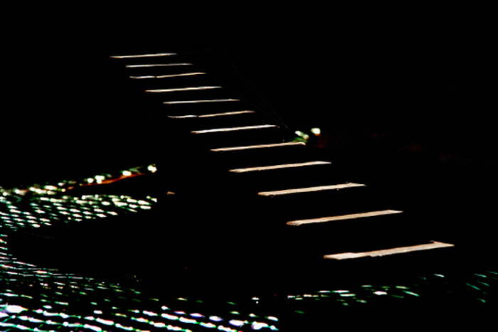 dunkle Treppe