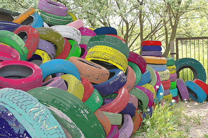 kunterbunte Altreifen